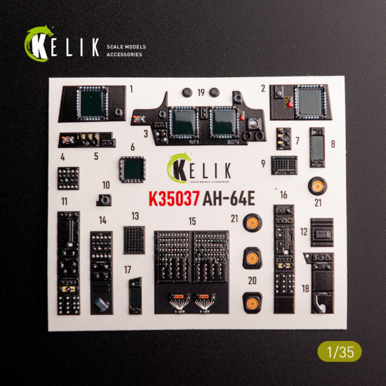 Kelik K35037 1/35 Ah-64e Apache Interior 3d Decals For Takom Kit Kelik K35037 1/35 Ah-64e Apache Interior 3d Decals For Takom Kit
