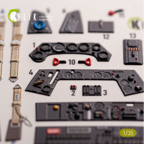 Kelik K35041 1/35 Fw-190a-6 Interior 3d Decals For Border Models Kit