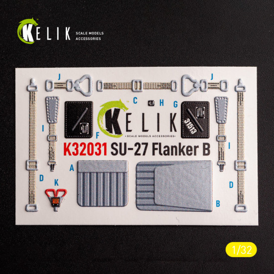 Kelik K32031 1/32 Su-27 Interior 3d Decals For Trumpeter Kit Kelik K32031 1/32 Su-27 Interior 3d Decals For Trumpeter Kit