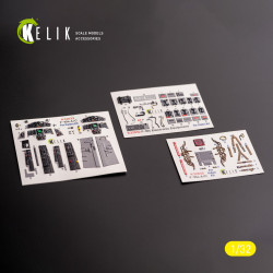 Kelik K32032 1/32 F-104 A/C Interior 3d Decals For Italeri Kit