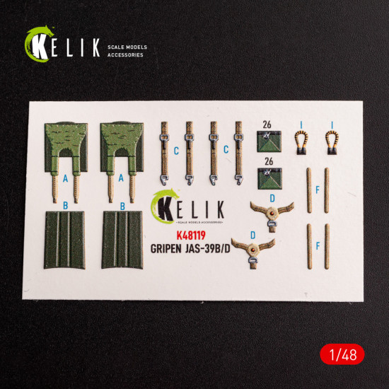 Kelik K48119 1/48 Jas-39 B/D Interior 3d Decals For Zimi Model/Kittyhawk Kit Kelik K48119 1/48 Jas-39 B/D Interior 3d Decals For Zimi Model/Kittyhawk Kit