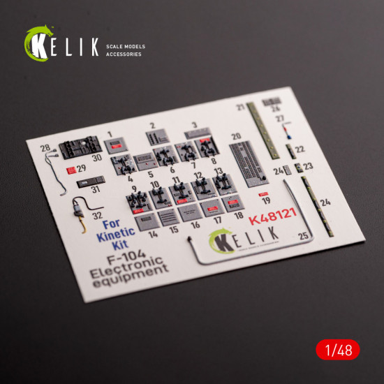 Kelik K48121 1/48 F-104 Series Electrical Equipment Interior 3d Decals Kinetic Kelik K48121 1/48 F-104 Series Electrical Equipment Interior 3d Decals Kinetic