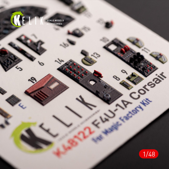 Kelik K48122 1/48 F4u-1a Corsair Interior 3d Decals For Magic Factory Kit Kelik K48122 1/48 F4u-1a Corsair Interior 3d Decals For Magic Factory Kit