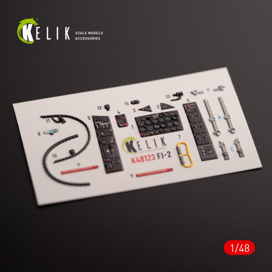 Kelik K48123 1/48 Fj-2 Interior 3d Decals For Italeri Kit Kelik K48123 1/48 Fj-2 Interior 3d Decals For Italeri Kit