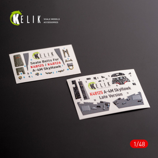 Kelik K48125 1/48 A-4m Late Production- Interior 3d Decals For Magic Factory Kelik K48125 1/48 A-4m Late Production- Interior 3d Decals For Magic Factory