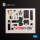 Kelik K72168 1/72 F-22a Raptor Interior 3d Decals For Academy Kelik K72168 1/72 F-22a Raptor Interior 3d Decals For Academy