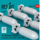 Reskit Rs48-0546 1/48 An-m58 Bombs 6pcs 500 Lbs For All Usaf Raf Of Ww2 Korean War 3d Printed Reskit Rs48-0546 1/48 An-m58 Bombs 6pcs 500 Lbs For All Usaf Raf Of Ww2 Korean War 3d Printed