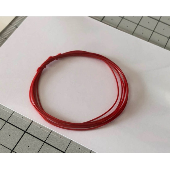 Mf-zone Po3 1/24 Flexible Wires 0,55mm / 1m Red