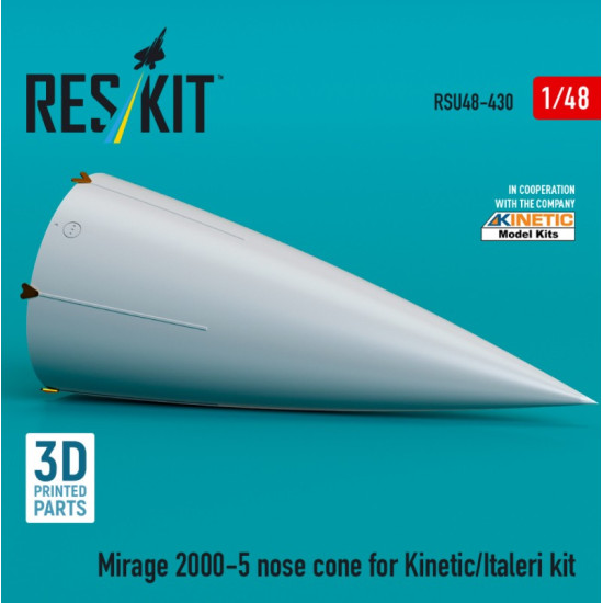 Reskit Rsu48-0430 1/48 Mirage 2000-5 Nose Cone For Kinetic/Italeri Kit 3d Printed Reskit Rsu48-0430 1/48 Mirage 2000-5 Nose Cone For Kinetic/Italeri Kit 3d Printed
