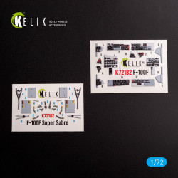 Kelik K72182 1/72 F-100f - Interior 3d Decals For Trumpeter Kit