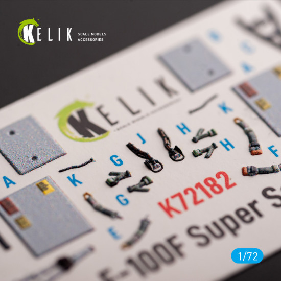 Kelik K72182 1/72 F-100f - Interior 3d Decals For Trumpeter Kit