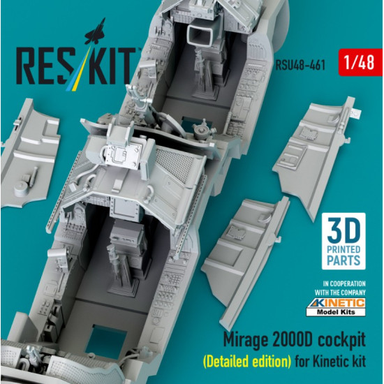 Reskit Rsu48-0461 1/48 Mirage 2000d Cockpit Detailed Edition For Kinetic Kit 3d Printed Reskit Rsu48-0461 1/48 Mirage 2000d Cockpit Detailed Edition For Kinetic Kit 3d Printed
