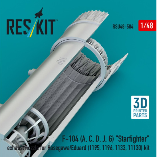 Reskit Rsu48-0504 1/48 F-104 A C D J G Starfighter Exhaust Nozzle For Hasegawa/Eduard 1195 1196 1133 11130 Kit 3d Printed Reskit Rsu48-0504 1/48 F-104 A C D J G Starfighter Exhaust Nozzle For Hasegawa/Eduard 1195 1196 1133 11130 Kit 3d Printed