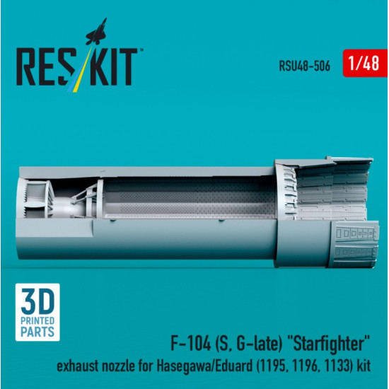 Reskit Rsu48-0506 1/48 F-104 S G-late Starfighter Exhaust Nozzle For Hasegawa/Eduard 1195 1196 1133 Kit 3d Printed Reskit Rsu48-0506 1/48 F-104 S G-late Starfighter Exhaust Nozzle For Hasegawa/Eduard 1195 1196 1133 Kit 3d Printed