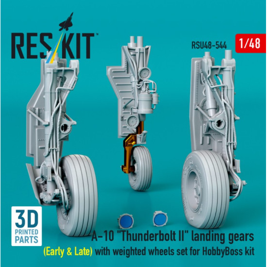 Reskit Rsu48-0544 1/48 A-10 Thunderbolt 2 Landing Gears Early Late With Weighted Wheels Set For Hobbyboss Kit Metal 3d Printed Reskit Rsu48-0544 1/48 A-10 Thunderbolt 2 Landing Gears Early Late With Weighted Wheels Set For Hobbyboss Kit Metal 3d Printed