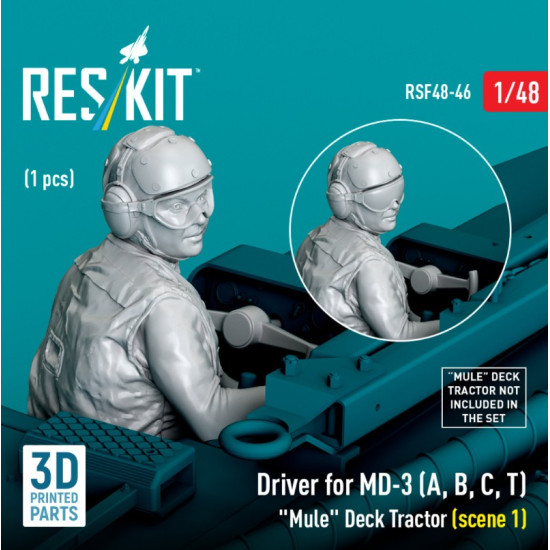 Reskit Rsf48-0046 1/48 Driver For Md-3 A B C T Mule Deck Tractor Scene 1 1 Pcs 3d Printed Reskit Rsf48-0046 1/48 Driver For Md-3 A B C T Mule Deck Tractor Scene 1 1 Pcs 3d Printed