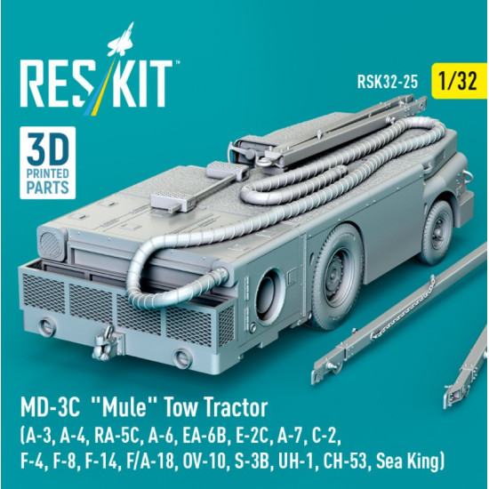 Reskit Rsk32-0025 1/32 Md 3t Mule Tow Tractor A3 A4 Ra5c A6 Ea6b E2c A7 C2 F4 F8 F14 Fa18 Ov10 S3b Uh1 Ch53 Sea King 3d Printed Model Kit Reskit Rsk32-0025 1/32 Md 3t Mule Tow Tractor A3 A4 Ra5c A6 Ea6b E2c A7 C2 F4 F8 F14 Fa18 Ov10 S3b Uh1 Ch53 Sea King 3d Printed Model Kit