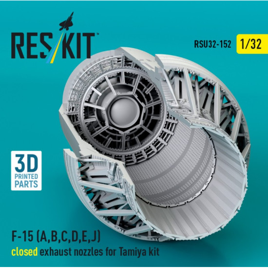 Reskit Rsu32-0152 1/32 F-15 A B C D E J Closed Exhaust Nozzles For Tamiya Kit 3d Printed Reskit Rsu32-0152 1/32 F-15 A B C D E J Closed Exhaust Nozzles For Tamiya Kit 3d Printed