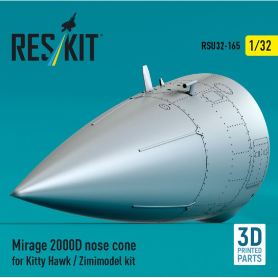 Reskit Rsu32-0165 1/32 Mirage 2000d Nose Cone For Kitty Hawk / Zimimodel Kit 3d Printed Reskit Rsu32-0165 1/32 Mirage 2000d Nose Cone For Kitty Hawk / Zimimodel Kit 3d Printed