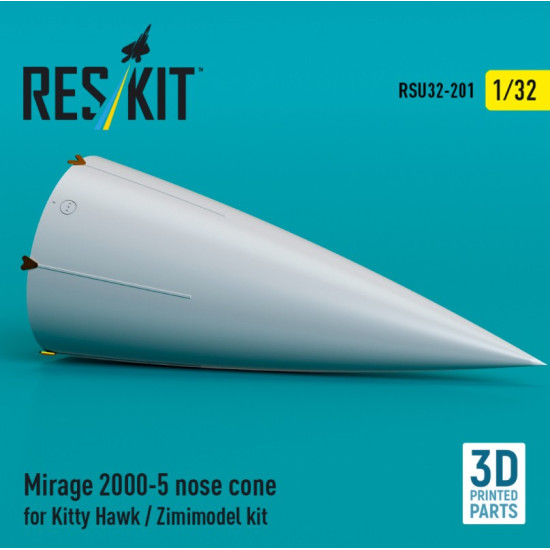 Reskit Rsu32-0201 1/32 Mirage 2000-5 Nose Cone For Kitty Hawk / Zimimodel Kit 3d Printed Reskit Rsu32-0201 1/32 Mirage 2000-5 Nose Cone For Kitty Hawk / Zimimodel Kit 3d Printed