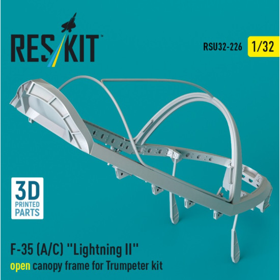Reskit Rsu32-0226 1/32 F-35 A/C Lightning 2 Open Canopy Frame For Trumpeter Kit 3d Printed Reskit Rsu32-0226 1/32 F-35 A/C Lightning 2 Open Canopy Frame For Trumpeter Kit 3d Printed