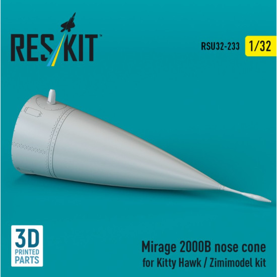 Reskit Rsu32-0233 1/32 Mirage 2000b Nose Cone For Kitty Hawk / Zimimodel Kit 3d Printed Reskit Rsu32-0233 1/32 Mirage 2000b Nose Cone For Kitty Hawk / Zimimodel Kit 3d Printed