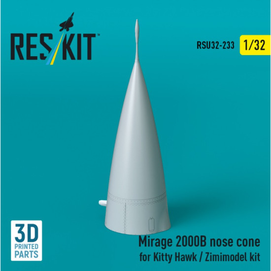 Reskit Rsu32-0233 1/32 Mirage 2000b Nose Cone For Kitty Hawk / Zimimodel Kit 3d Printed Reskit Rsu32-0233 1/32 Mirage 2000b Nose Cone For Kitty Hawk / Zimimodel Kit 3d Printed