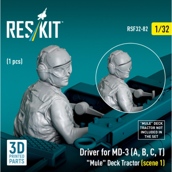 Reskit Rsf32-0082 1/32 Driver For Md-3 A B C T Mule Deck Tractor Scene 1 1 Pcs 3d Printed Reskit Rsf32-0082 1/32 Driver For Md-3 A B C T Mule Deck Tractor Scene 1 1 Pcs 3d Printed