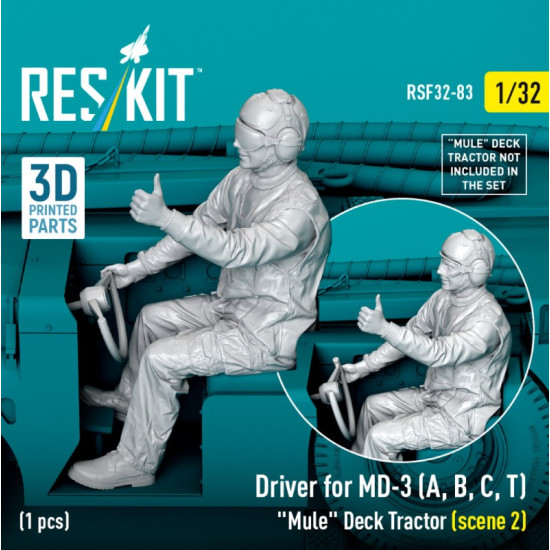 Reskit Rsf32-0083 1/32 Driver For Md-3 A B C T Mule Deck Tractor Scene 2 1 Pcs 3d Printed Reskit Rsf32-0083 1/32 Driver For Md-3 A B C T Mule Deck Tractor Scene 2 1 Pcs 3d Printed