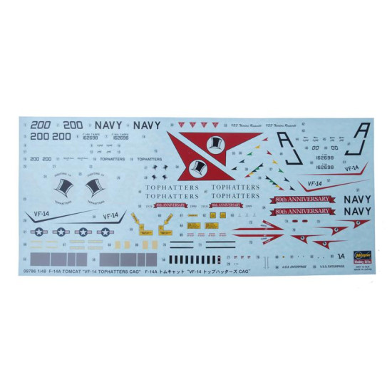 F-14A Tomcat VF-14 Tophatters Cag 1/48 Hasegawa 09786