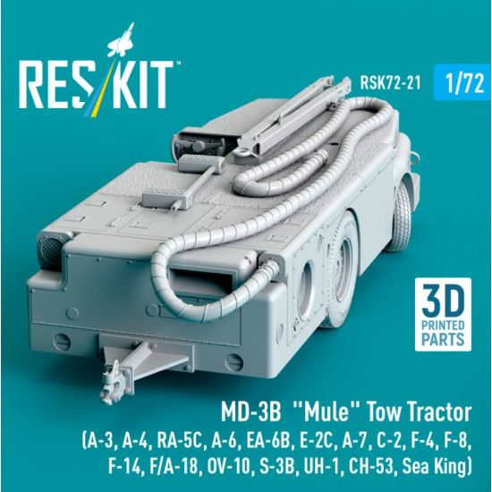 Reskit Rsk72-0021 1/72 Md-3b Mule Tow Tractor A-3 A-4 Ra-5c A-6 Ea-6b E-2c A-7 C-2 F-4 F-8 F-14 F/A-18 Ov-10 S-3b Uh-1 Ch-53 Sea King 3d Printed Model Kit Reskit Rsk72-0021 1/72 Md-3b Mule Tow Tractor A-3 A-4 Ra-5c A-6 Ea-6b E-2c A-7 C-2 F-4 F-8 F-14 F/A-18 Ov-10 S-3b Uh-1 Ch-53 Sea King 3d Printed Model Kit