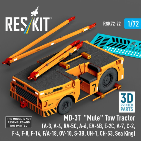 Reskit Rsk72-0022 1/72 Md-3t Mule Tow Tractor A-3 A-4 Ra-5c A-6 Ea-6b E-2c A-7 C-2 F-4 F-8 F-14 F/A-18 Ov-10 S-3b Uh-1 Ch-53 Sea King 3d Printed Model Kit Reskit Rsk72-0022 1/72 Md-3t Mule Tow Tractor A-3 A-4 Ra-5c A-6 Ea-6b E-2c A-7 C-2 F-4 F-8 F-14 F/A-18 Ov-10 S-3b Uh-1 Ch-53 Sea King 3d Printed Model Kit
