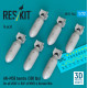 Reskit Rs72-0546 1/72 An-m58 Bombs 500 Lbs For All Usaf Raf Of Ww2 Korean War 6 Pcs 3d Printed Reskit Rs72-0546 1/72 An-m58 Bombs 500 Lbs For All Usaf Raf Of Ww2 Korean War 6 Pcs 3d Printed