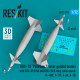 Reskit Rs72-0575 1/72 Gbu-10 Paveway I Laser Guided Bombs With Bsu-37/B Fin And Bsu-3a/B Wing Slow Speed 2pcs F-4d/E F-111 A-6a A-7e 3d Printed