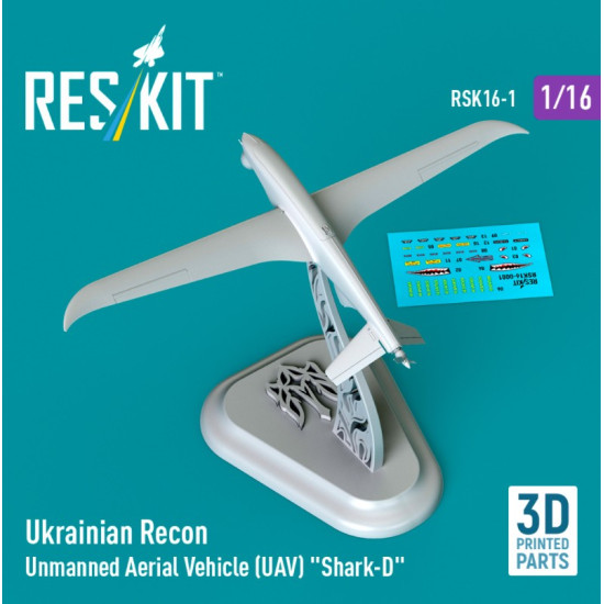 Reskit Rsk16-0001 1/16 Ukrainian Recon Unmanned Aerial Vehicle Uav Shark-d 3d Printed