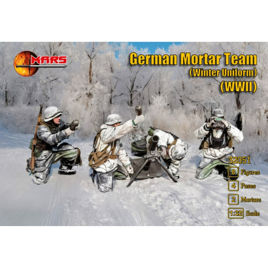 Mars Figures 32051 1/32 German Mortar Team Winter Uniform Mars Figures 32051 1/32 German Mortar Team Winter Uniform