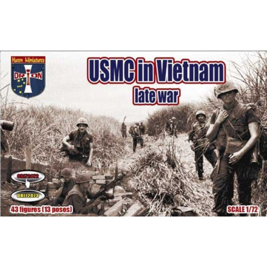 Orion 72072 1/72 Usmc In Vietnam Late War 43 Figures 13 Poses Plastic Figures Kit Orion 72072 1/72 Usmc In Vietnam Late War 43 Figures 13 Poses Plastic Figures Kit