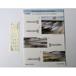 Foxbot 48-088 1/48 Decals Stencils For S-24 Rockets With Death Wishes Ukrainian Air Forces