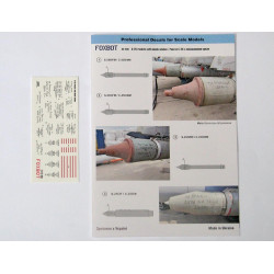 Foxbot 32-038 1/32 Decals Stencils For S-25 Rockets With Death Wishes Ukrainian Air Forces
