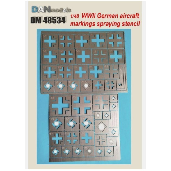 Dan Models 48534 1/48 Wwll German Aircraft Markings Spraying Stencil Dan Models 48534 1/48 Wwll German Aircraft Markings Spraying Stencil