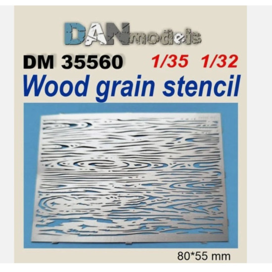 Dan Models 35560 1/35 Wood Grain Stencil 80/55mm Dan Models 35560 1/35 Wood Grain Stencil 80/55mm