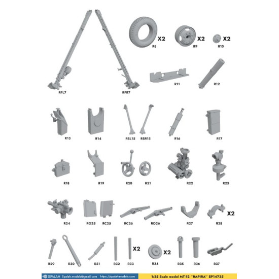Spalah 14735 1/35 Scale Model Mt-12 Rapira Resin Model Spalah 14735 1/35 Scale Model Mt-12 Rapira Resin Model
