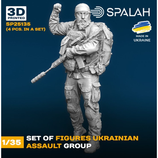 Spalah 25135 1/35 Set Of Figures Ukrainian Assault Group Resin Model Spalah 25135 1/35 Set Of Figures Ukrainian Assault Group Resin Model
