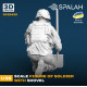 Spalah 25435 1/35 Figure Soldier With A Shovel Resin Model