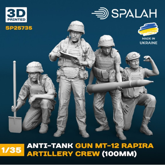 Spalah 25735 1/35 Set Of Figures Anti-tank Gun Mt-12 Rapira Artillery Crew Spalah 25735 1/35 Set Of Figures Anti-tank Gun Mt-12 Rapira Artillery Crew