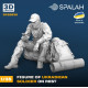 Spalah 25835 1/35 Figure Ukrainian Soldier On Rest Resin Model Spalah 25835 1/35 Figure Ukrainian Soldier On Rest Resin Model