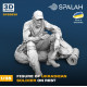 Spalah 25835 1/35 Figure Ukrainian Soldier On Rest Resin Model Spalah 25835 1/35 Figure Ukrainian Soldier On Rest Resin Model