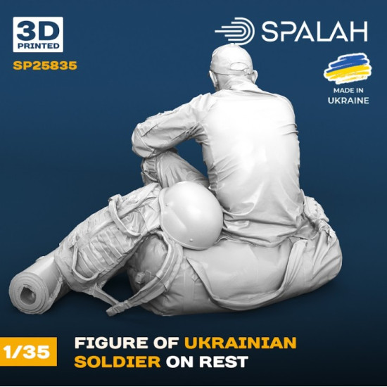 Spalah 25835 1/35 Figure Ukrainian Soldier On Rest Resin Model Spalah 25835 1/35 Figure Ukrainian Soldier On Rest Resin Model