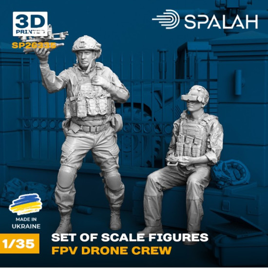 Spalah 26335 1/35 Set Of Figures Fpv Drone Crew 3d Printed Spalah 26335 1/35 Set Of Figures Fpv Drone Crew 3d Printed