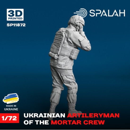 Spalah 11872 1/72 Figure Ukrainian Artilleryman Of The Mortar Crew Resin Model Spalah 11872 1/72 Figure Ukrainian Artilleryman Of The Mortar Crew Resin Model